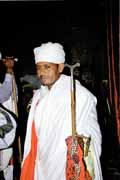Mnich b�hem Timkatu. Lalibela. Etiopie.