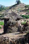 Lok�ln� vesnice Lalibela. Etiopie.