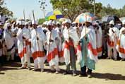Proces� b�hem Timkatu. Lalibela. Sever,  Etiopie.