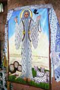 Svat� obr�zek funguj�c� jako olt�� v Lalibelsk�m kammen�m chr�mu. Sever, Etiopie.