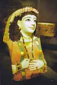 Kopstk� posmrtn� maska. Egyptsk� muzeum. Berl�n. N�mecko.
