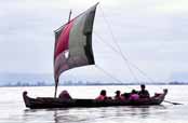P�evoz p�es �eku Ayeyarwady. Myanmar (Barma).