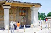 Knossos, Minoansk� hlavn� m�sto. Prvn� pal�c byl postaven okolo 1900 B.C., Kr�ta. �ecko.