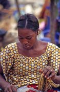 Tradi�n� pond�ln� trh, m�sto Djenn�. Mali.