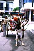 B�n� dopravn� prost�edek v Bukittinggi. Sumatra, Indon�sie.