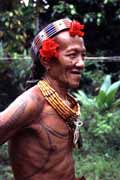 Mentawajsk� mu�. Ostrov Siberut. Sumatra, Indon�sie.