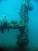 Pot�p�n� u ostrov� Togian, Kadidiri, vrak bombard�ru B24 z druh� sv�tov� v�lky potopen� 3. kv�tna 1945. Sulawesi, Indon�sie.