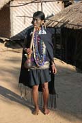 �ena z etnika Makan Chin, vesnice Mindat, provincie Chin. Myanmar (Barma).