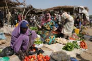 Trh na b�ehu �eky Chari. Oblast jezera �ad. Kamerun.
