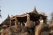 Horsk� vesnice Djingliya v hor�ch Mandara. Kamerun.