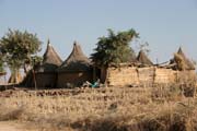 Horsk� vesnice Djingliya v hor�ch Mandara. Kamerun.
