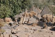 Horsk� vesnice Djingliya v hor�ch Mandara. Kamerun.