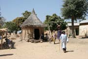 Momentka z trhu. Vesnice Tourou v poho�� Mandara. Kamerun.
