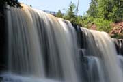 Vodop�dy Goosberry, North Shore, Minnesota. Spojen� st�ty americk�.