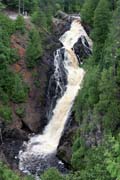 Vodop�d Big Manitou, 50m vysok�, Wisconsin. Spojen� st�ty americk�.