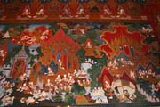 Wat Hua Lamphong, malby v interi�ru hlavn�ho chr�mu, Bangkok, Thajsko. Thajsko.