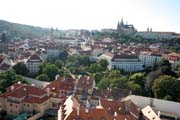 Jedine�n� pohled na Prahu z bal�nu. �esk� republika.