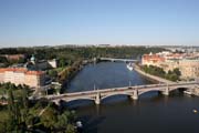 Jedine�n� pohled na Prahu z bal�nu. �esk� republika.