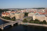 Jedine�n� pohled na Prahu z bal�nu. �esk� republika.