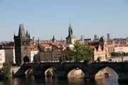 Jedine�n� pohled na Prahu z bal�nu. �esk� republika.
