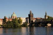 Jedine�n� pohled na Prahu z bal�nu. �esk� republika.