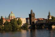 Jedine�n� pohled na Prahu z bal�nu. �esk� republika.