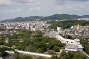 Pohled na m�sto Himeji. Japonsko.