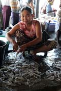 Ryb� trh ve m�st� Sittwe. Myanmar (Barma).