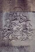 Fresky v chr�mu Bayon. Oblast Angkor Watu. Kambod�a.