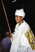 Mnich b�hem Timkatu. Lalibela. Etiopie.
