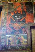 Fresky v chr�mu Debre Berhan Selassie v Gonderu. Etiopie.